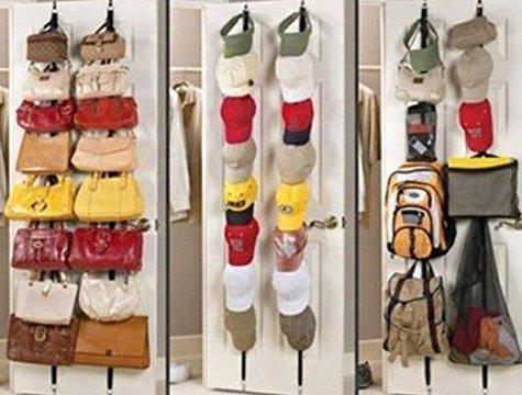 Ayarlanabilir Kapı Arkası Çanta Askılığı Bag Rack (16 Askı)